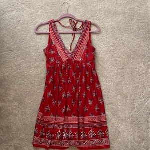 Altar'd state red sundress ith tie back